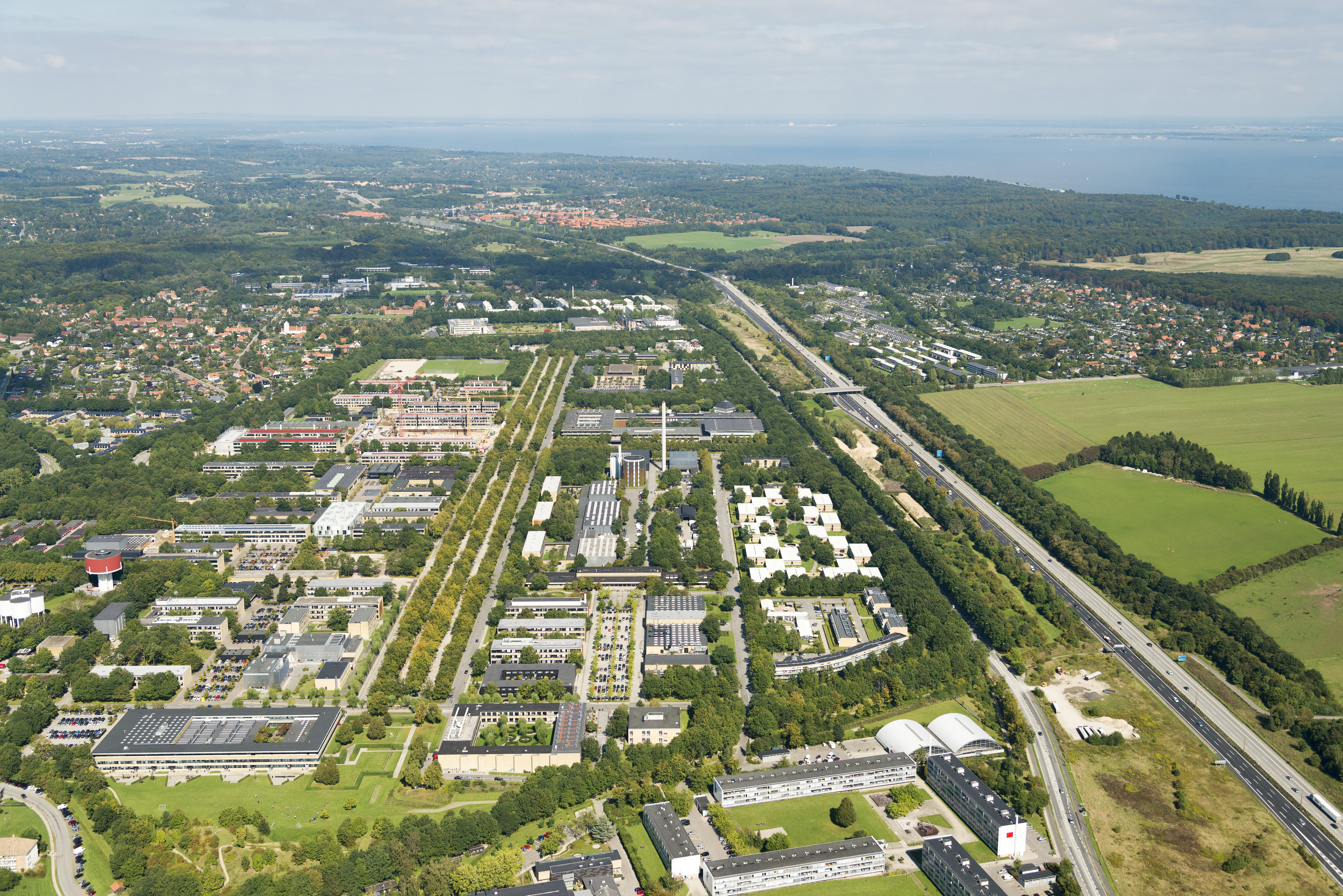 Luftfoto af DTU Lyngby campus